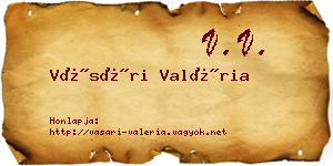 Vásári Valéria névjegykártya